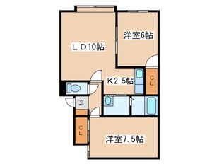 ノーマルヒル元町の物件間取画像